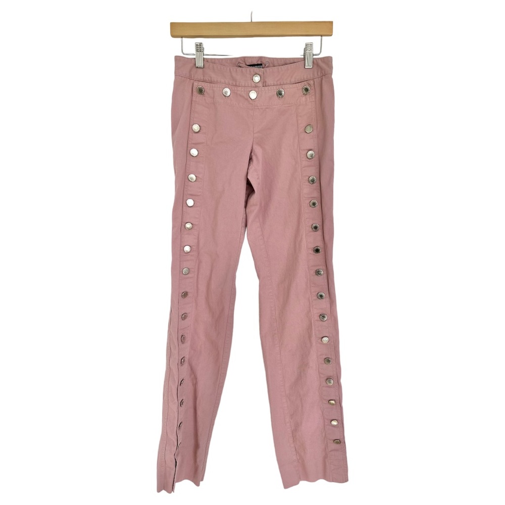 Dolce & Gabbana Vintage Pink Button Down Sailor Pants Jeans Size Italy 40 US 4